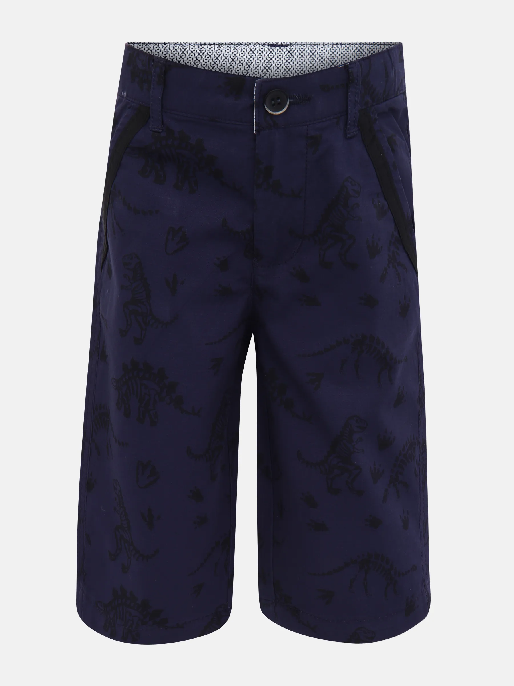 Midnight Blue Printed Cotton Short Pant
